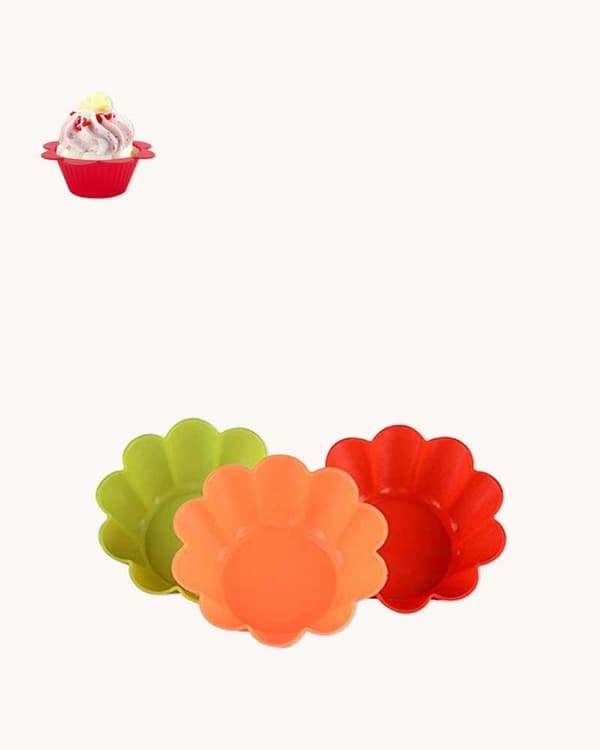 Muffinsformar i Silikon 6-Pack Silikonformar Blommor