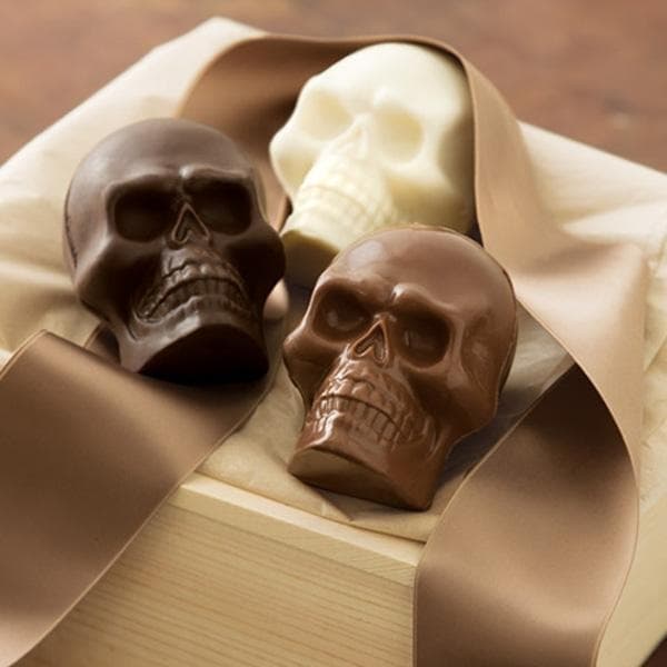 Iskubsform döskalle 4st Dödskalle Silikonformar Chokladform Isform Halloween