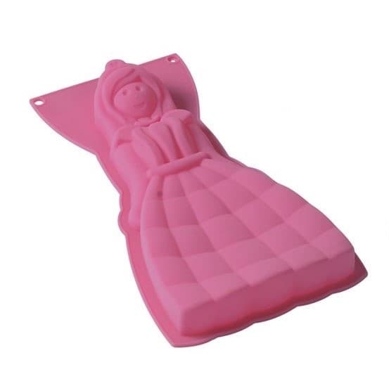 Stor Princessa Flicka Silikonform Bakform