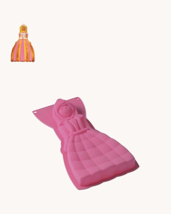 Stor Princessa Flicka Silikonform Bakform
