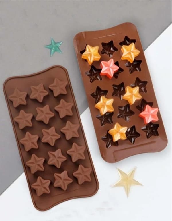 Stjärnor 15st SIlikonform | Chokladform Pralinform
