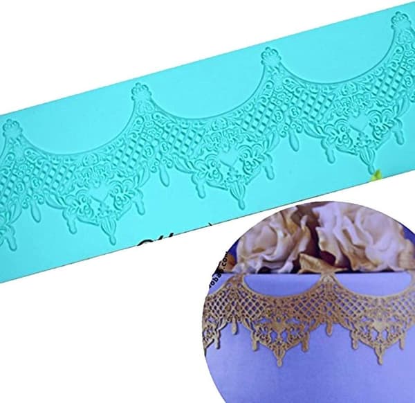 Ätbar Spets Krona Mönstermatta Sugarlace Lace Spetsmatta Silikonform