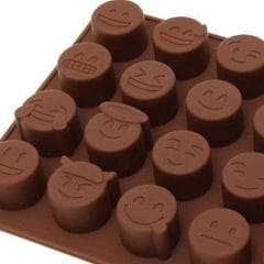 Roliga Emoji Smiley Pralinform Silikonform