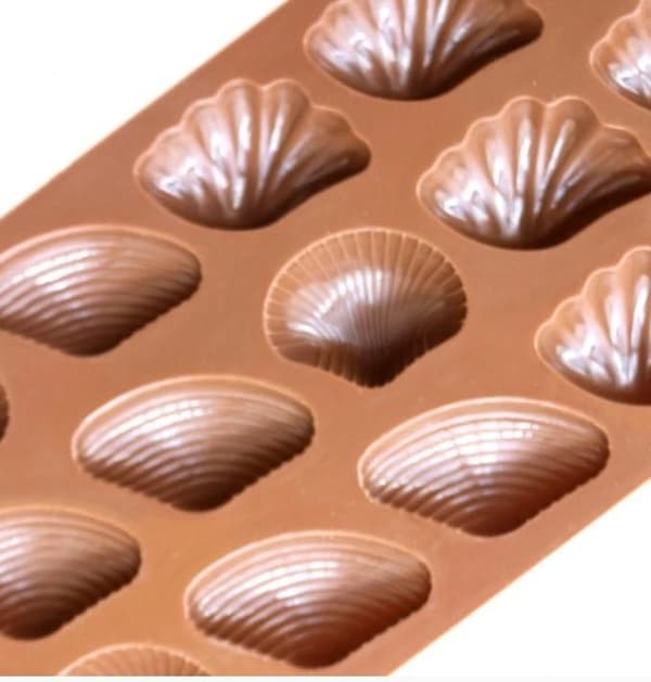 Shells Snäckor Olika 15st Pralin Silikonform Form Choklad
