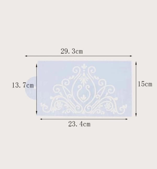Tårtstencil Schablon Damask 4-Pack