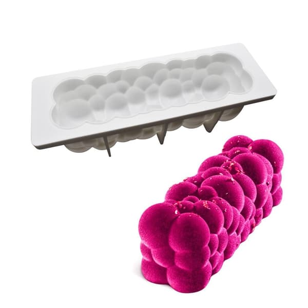 3D Bolle avlång SIlikonform  Bubble Mousseform Bubblig