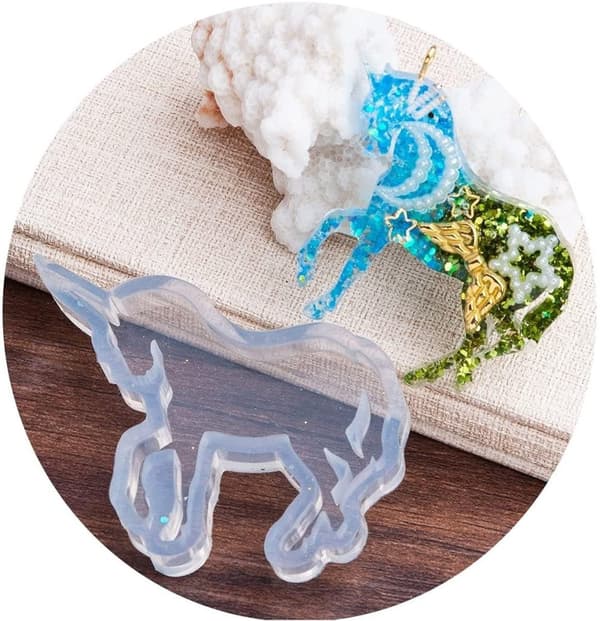 Unicorn Häst Enhörning Silikonform Chokladform