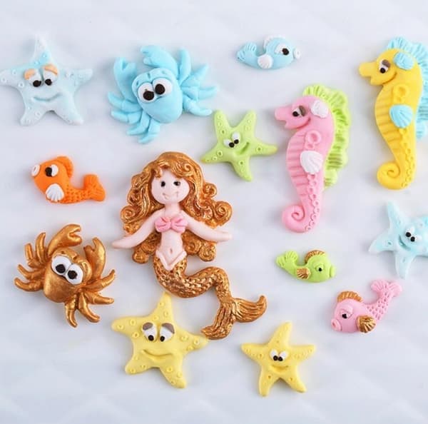 Sjöjungfru Mermaid Silikonform Sealife Form Gjutform