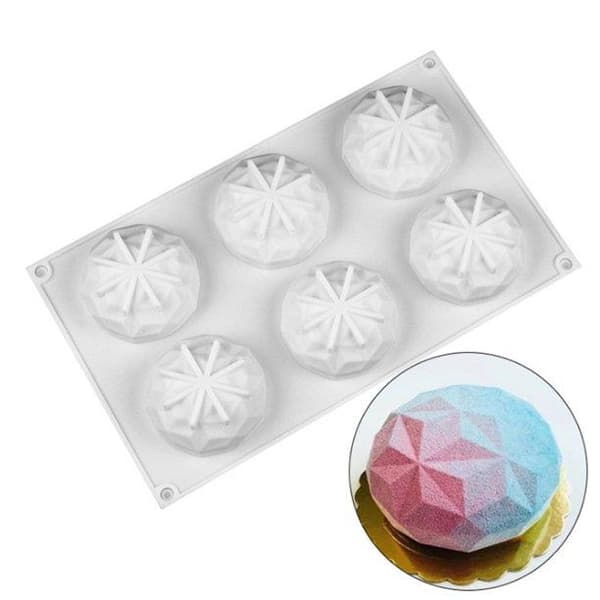 Diamant 6st Mini Geo Dome Silikonform | Mousseform