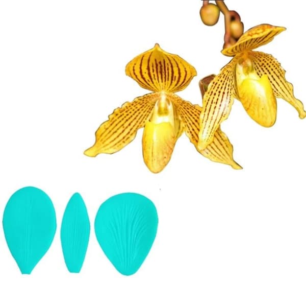Orkidé Petal Veiner Set 3 Delar, Silikonform