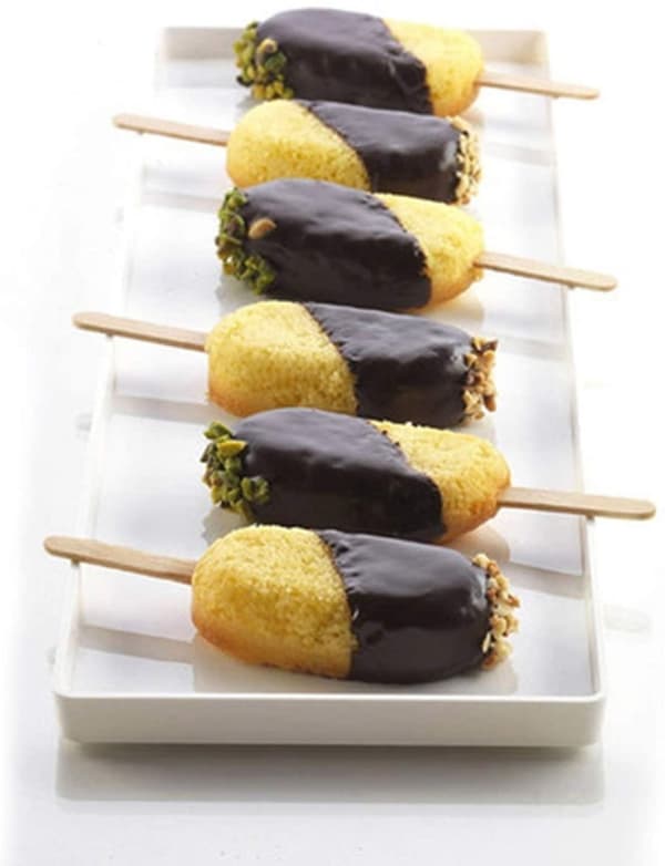 Mini Cakesicles 8st Silikonform Halloween + 50st Glasspinnar