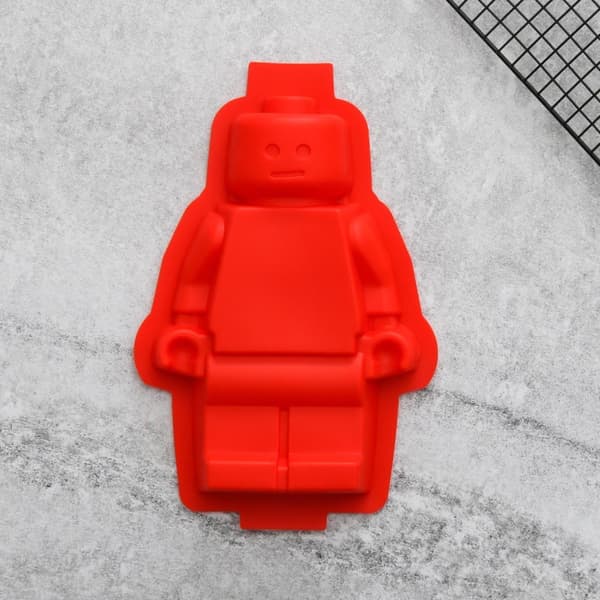 Stor Kloss Gubbe Robot Silikonform Man silikonform | Röd