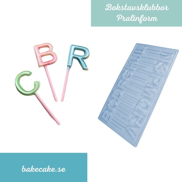 Pralinform Bokstäver Klubbor Chokladform - BWB 9925