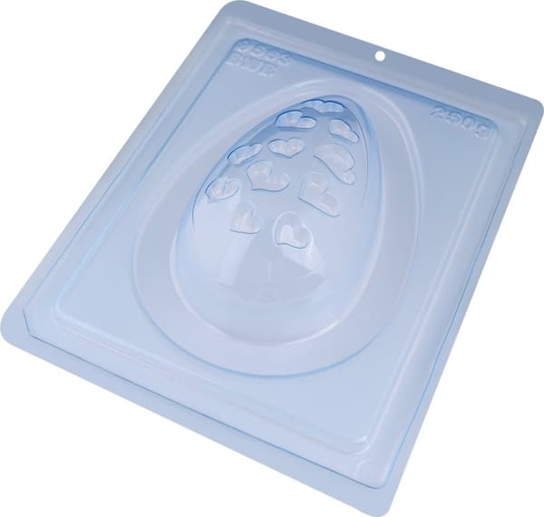 Pralinform Ägg med Hjärta - Chokladform - BWB 9563 - Special 3 Part Mold
