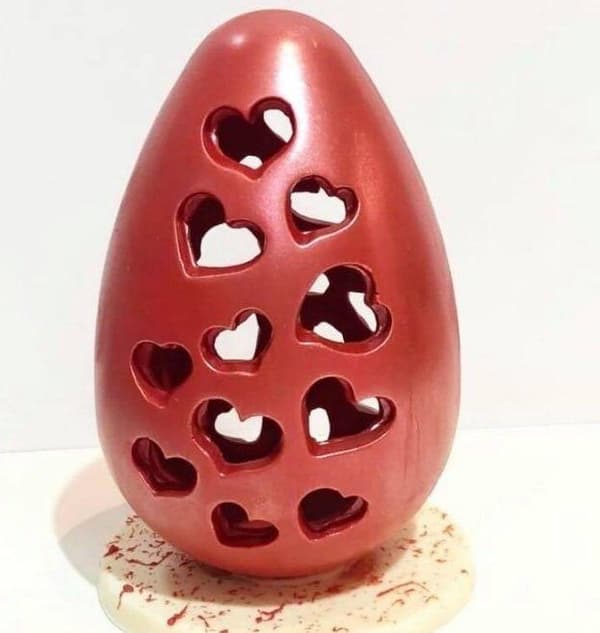 Pralinform Ägg med Hjärta - Chokladform - BWB 9563 - Special 3 Part Mold