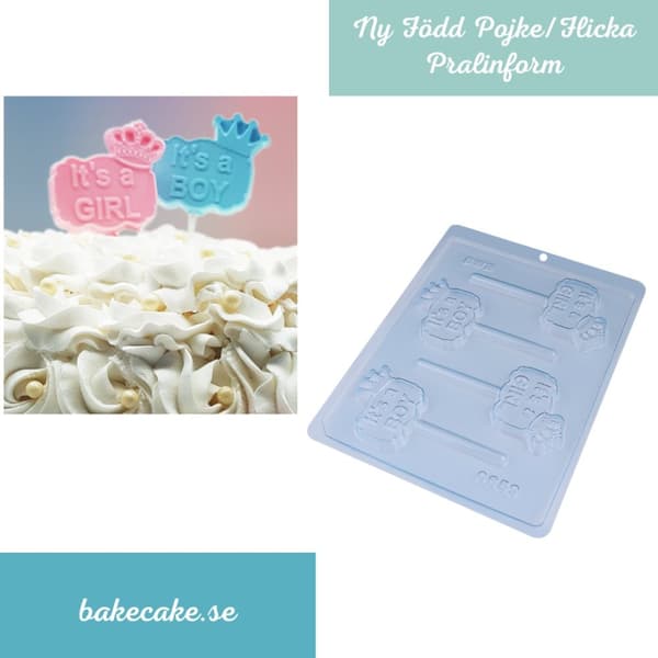 Pralinform Ny Född Pojke, Flicka - Babyshower - It's a Boy, Girl - BWB 9659