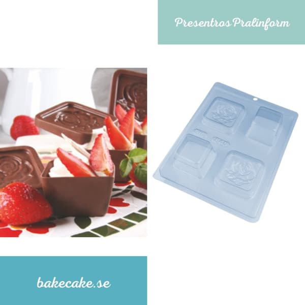 Pralinform Låda med Ros - BWB 840 - Special 3 Part Mold