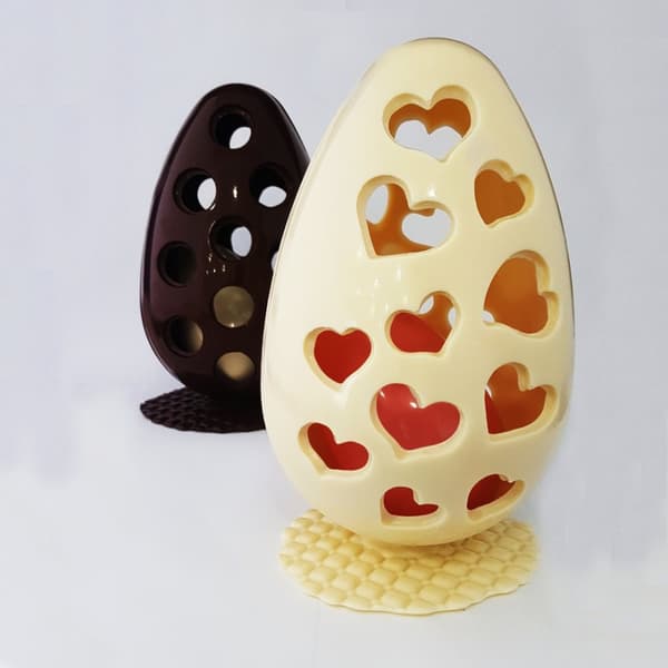 Pralinform Mönstrat Ägg 500g - Chokladform - BWB 9552 - Special 3 Part Mold