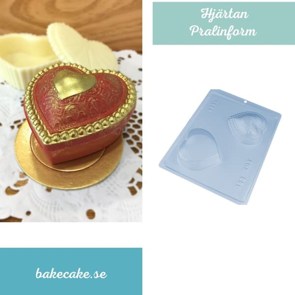Pralinform Hjärta Chokladform - BWB 1094 - Special 3 Part Mold