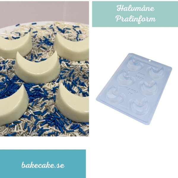 Pralinform Halvmåne Chokladform - BWB 9575 - Special 3 Part Mold