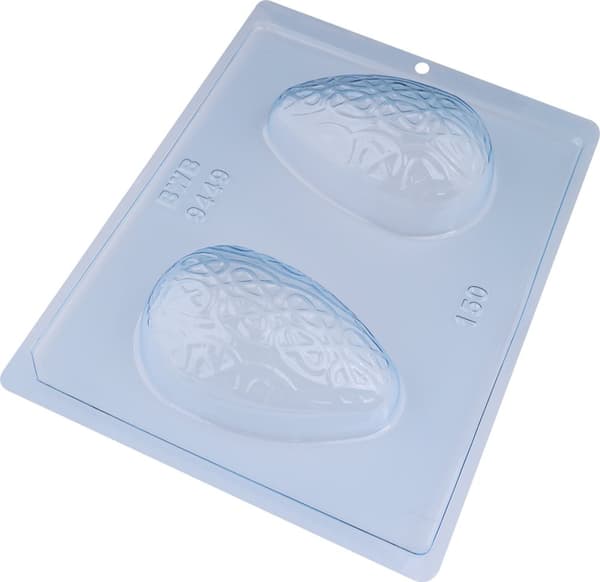 Pralinform Mönstrat Ägg 150g -  Chokladform - BWB 9449 - Special 3 Part Mold