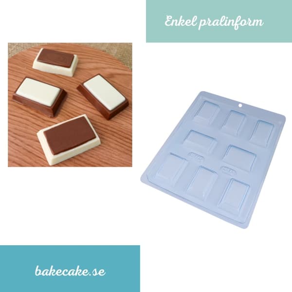 Pralinform Rektangel Chokladform - BWB 38