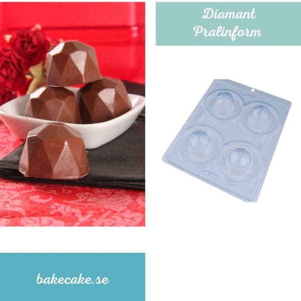 Pralinform Kupol Diamant Chokladform - BWB 54 - Special 3 Part Mold