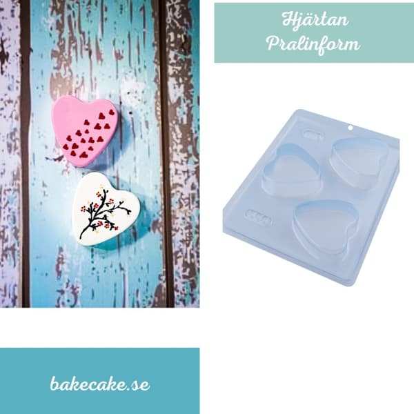 Pralinform Hjärta Chokladform - BWB 866 - Special 3 Part Mold