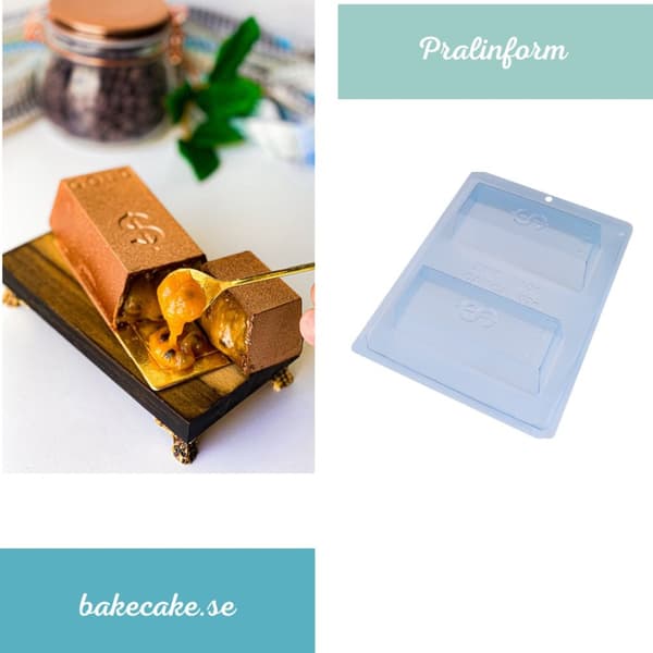 Pralinform Dollar Guld Block - Chokladform - BWB 9906 - Special 3 Part Mold