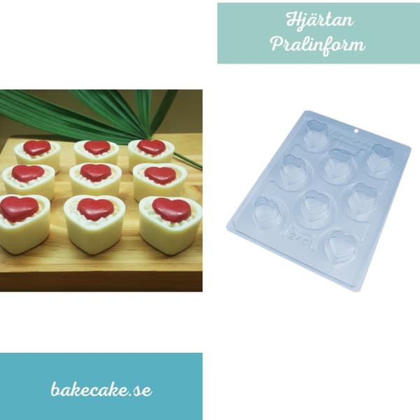 Pralinform Hjärta Chokladform - BWB 240 - Special 3 Part Mold