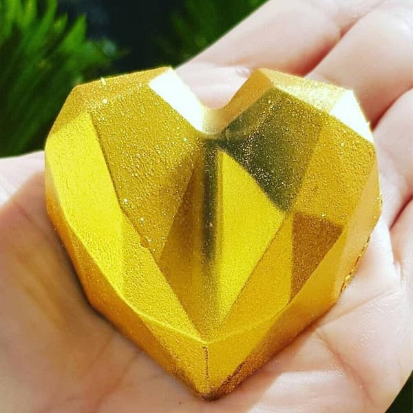 Pralinform Diamant Hjärta 200g Chokladform - BWB 9837 - Special 3 Part Mold