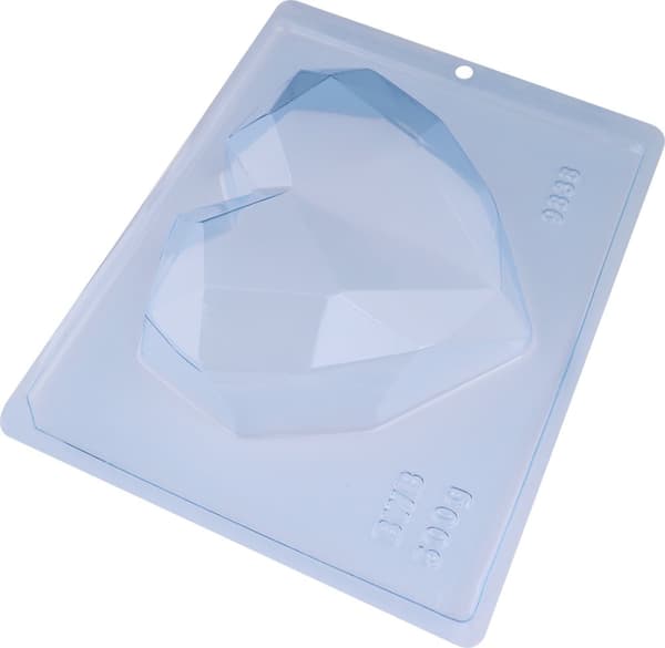 Pralinform Diamant Hjärta 500g Chokladform - BWB 9838 - Special 3 Part Mold