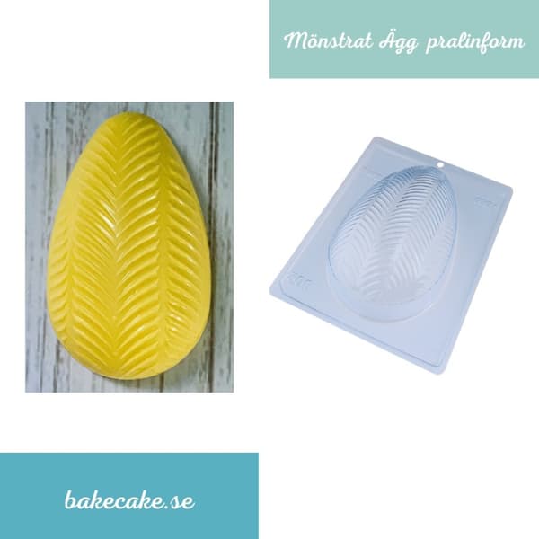 Pralinform Mönstrat Ägg 500g Chokladform - BWB 9331 - Special 3 Part Mold