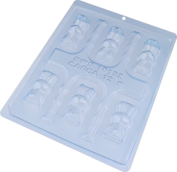 Pralinform Små Kaniner 6st - BWB 10132 - Special 3 Part Mold