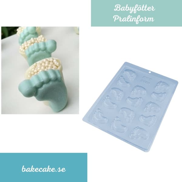 Pralinform Babyfötter Chokladform - Babyshower - BWB 9359
