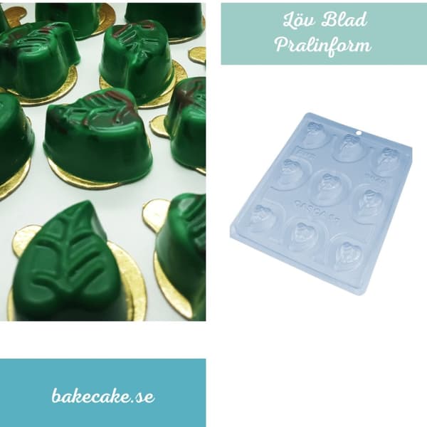 Pralinform Löv Blad Chokladform - BWB 9640 - Special 3 Part Mold