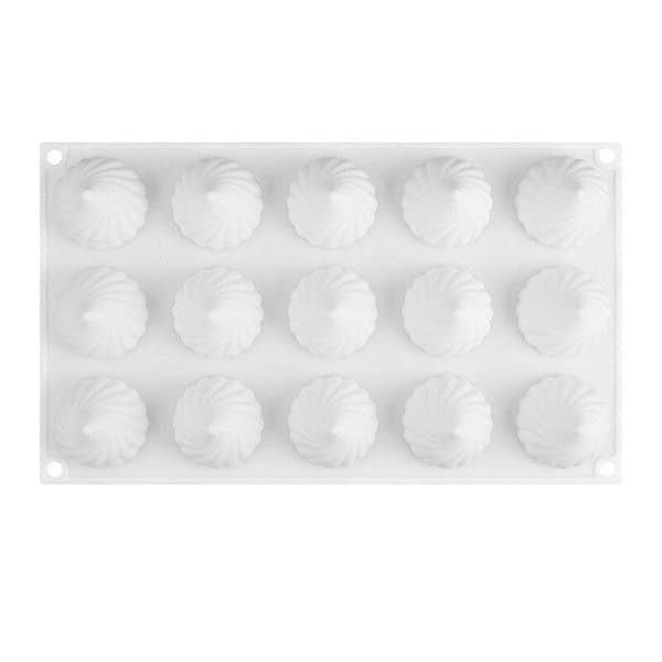 Silikonform Pralinform Spiralformad Gräddbullar 15st