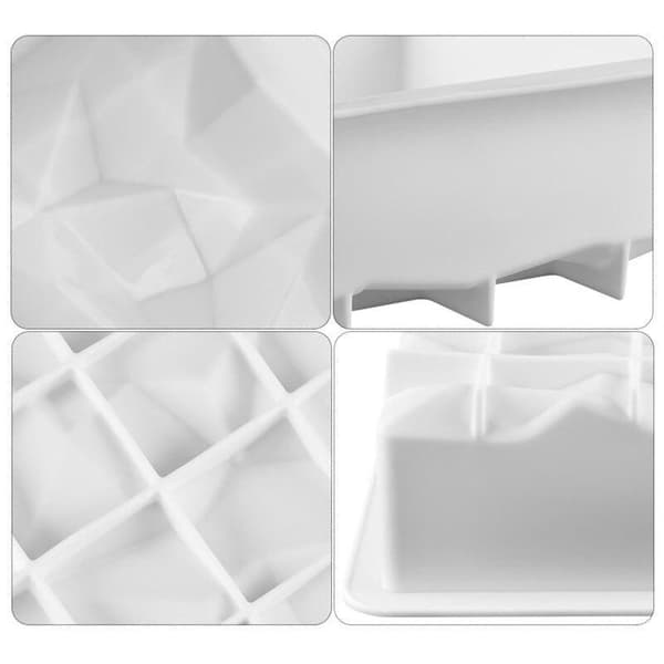 Diamant Fyrkantig Silikonform, Bakform, Chokladform, Mousseform