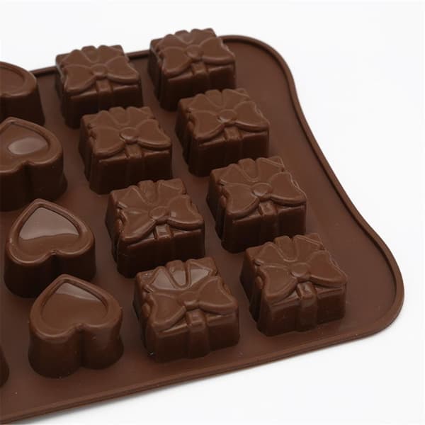 Pralinform Rosor Hjärtan Presenter Chokladform | 24 Praliner Silikonform