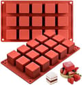 Miniatyrbild 1 av 3: Silikonform Chokladform Kuber Fyrkanter 15st