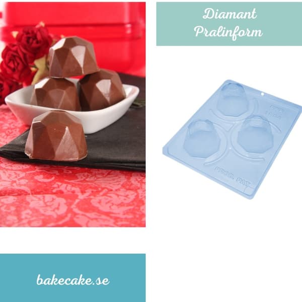 Pralinform Kupol Diamant Chokladform - BWB 1054 - Special 3 Part Mold