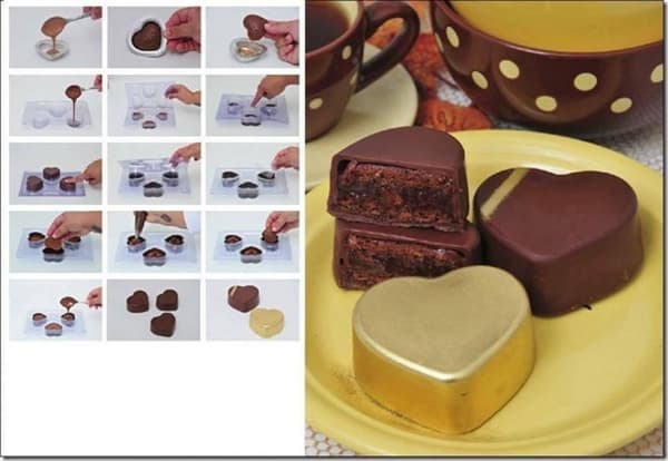 Pralinform Hjärtan Chokladform - BWB 99 - Special 3 Part Mold