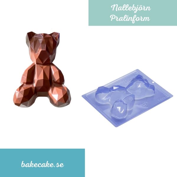 Pralinform Nallebjörn Chokladform - Porto Formas 1202 - Special 3 Part Mold