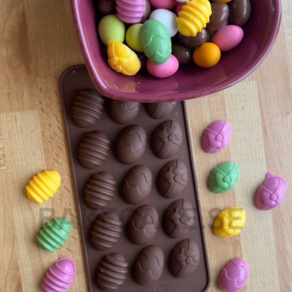 Små Ägg Påskägg Silikonform Chokladform Pralinform Form för Praliner