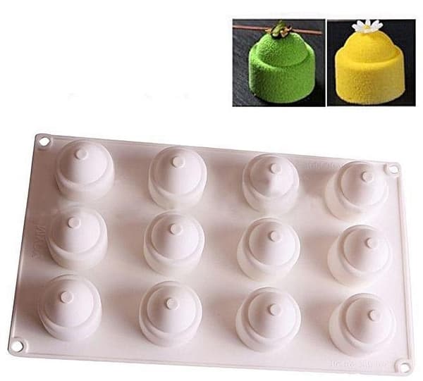 Cylinder 12st Rund Silikonform | Mousseform