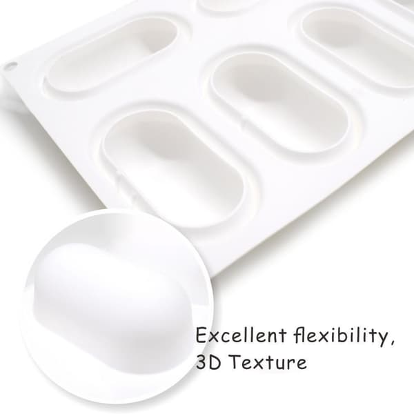 Avlånga 8 st Mousseform Pillow | Silikonform