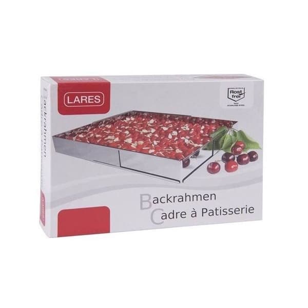 Bakform - LARES - Modell 6012 - Utsträckbar 25 till 46 cm - Rostfritt stål - Höjd 4,7 cm