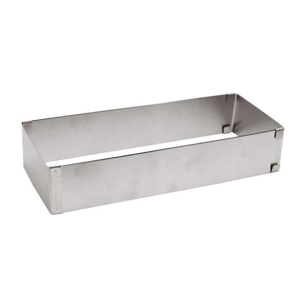 Bakform - Inox - Justerbar 25 till 48 cm - Höjd 5 cm - Idealisk för kakor och tårtor
