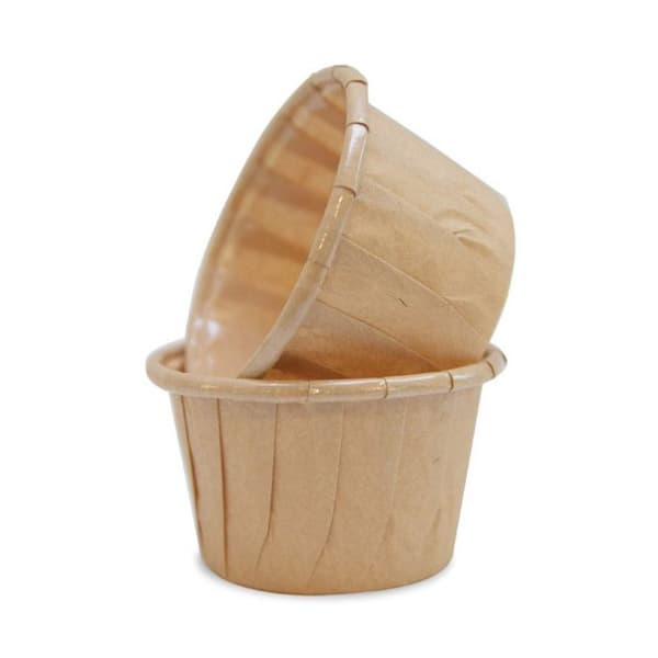 Muffins- och muffinsfodral av papper - Mirantaine - Set om 25 - Beige färg
