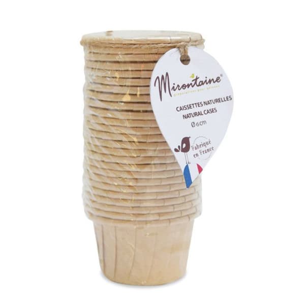 Muffins- och muffinsfodral av papper - Mirantaine - Set om 25 - Beige färg